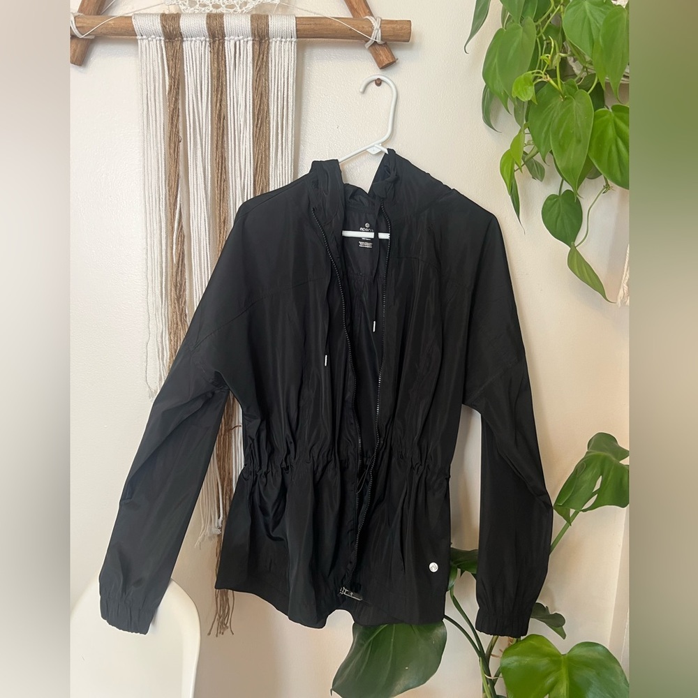 Black windbreaker jacket